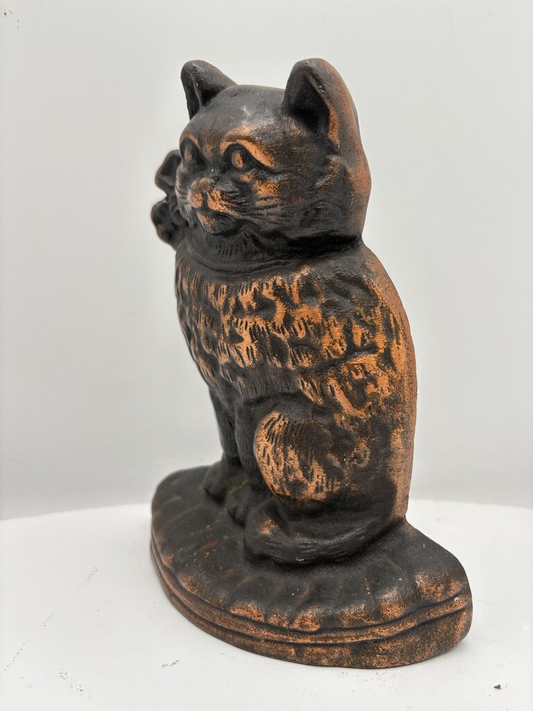 Cast Brass Cat Door Stop 7"