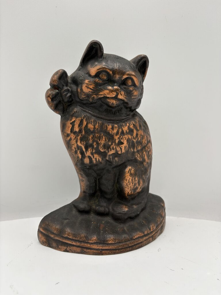 Cast Brass Cat Door Stop 7"