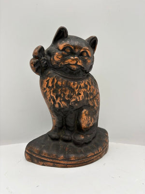 Cast Brass Cat Door Stop 7"