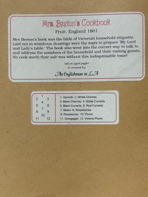 Mrs. Beeton's Cookery Book "Fruit" 1861 Replica Print