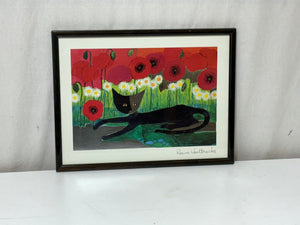 Rosina Wachtmeister Resting Black Cat 1997 Open Edition Litho