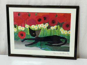 Rosina Wachtmeister Resting Black Cat 1997 Open Edition Litho