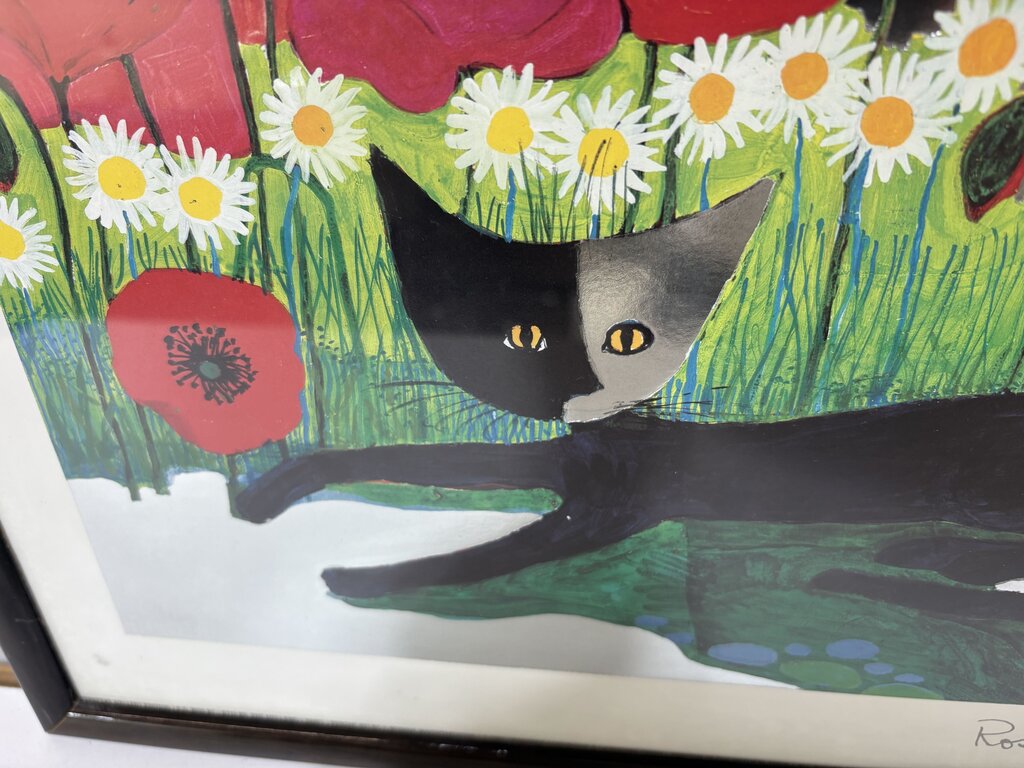 Rosina Wachtmeister Resting Black Cat 1997 Open Edition Litho