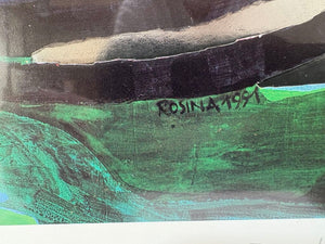 Rosina Wachtmeister Resting Black Cat 1997 Open Edition Litho