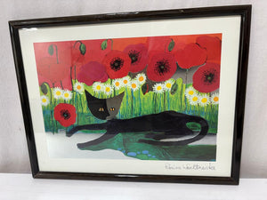 Rosina Wachtmeister Resting Black Cat 1997 Open Edition Litho