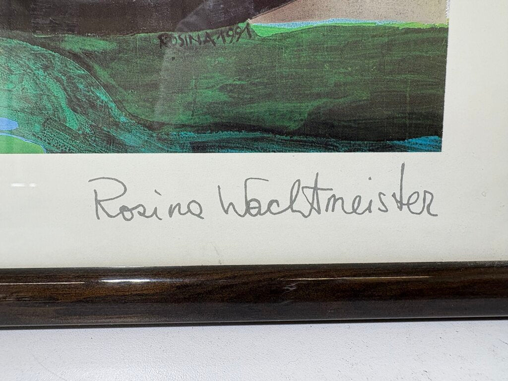 Rosina Wachtmeister Resting Black Cat 1997 Open Edition Litho