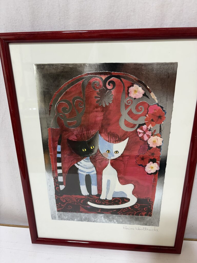 Rosina Wachtmeister Two Cats 1990 Open Edition Litho