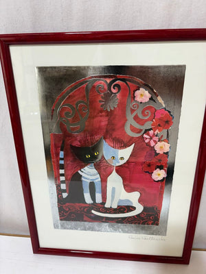 Rosina Wachtmeister Two Cats 1990 Open Edition Litho
