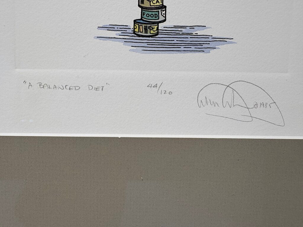 Alicia Austin "A Balanced Diet" #44/120 1985 Rare Colored Litho Signed in Pencil