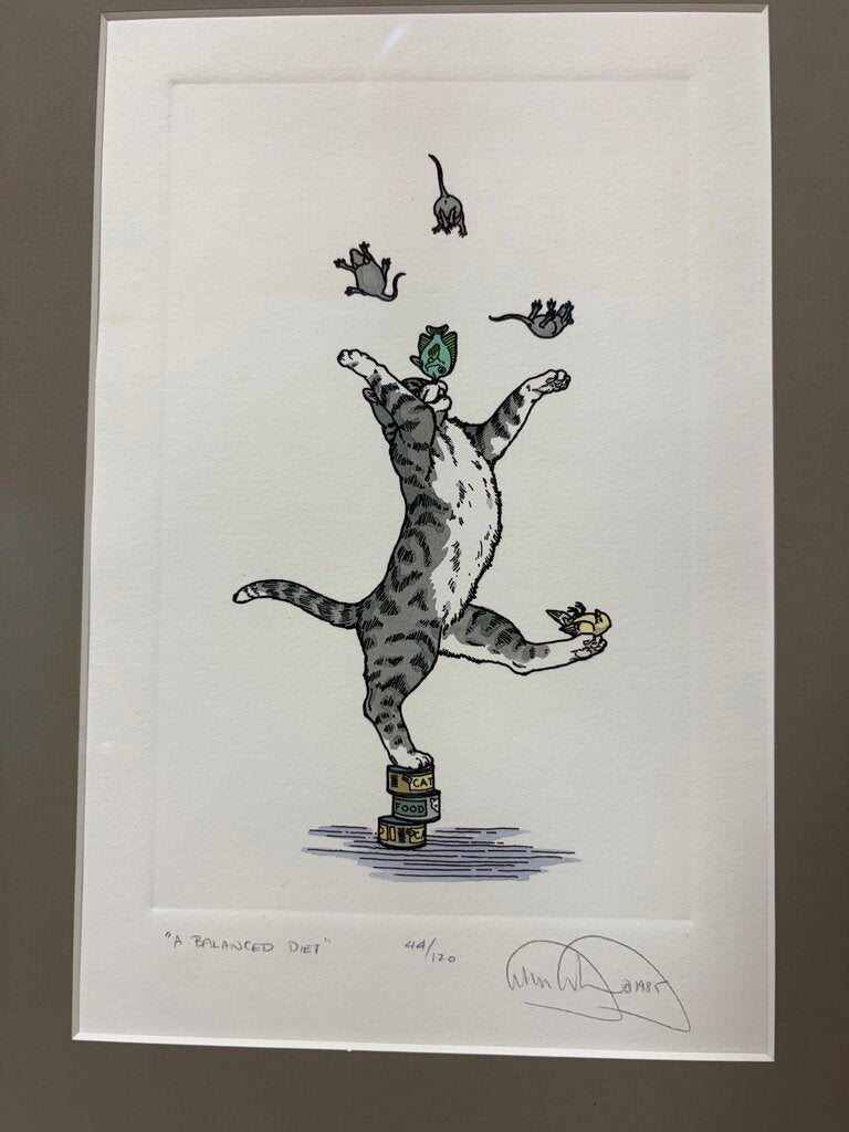 Alicia Austin "A Balanced Diet" #44/120 1985 Rare Colored Litho Signed in Pencil