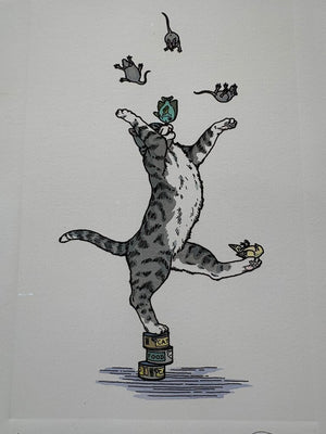 Alicia Austin "A Balanced Diet" #44/120 1985 Rare Colored Litho Signed in Pencil
