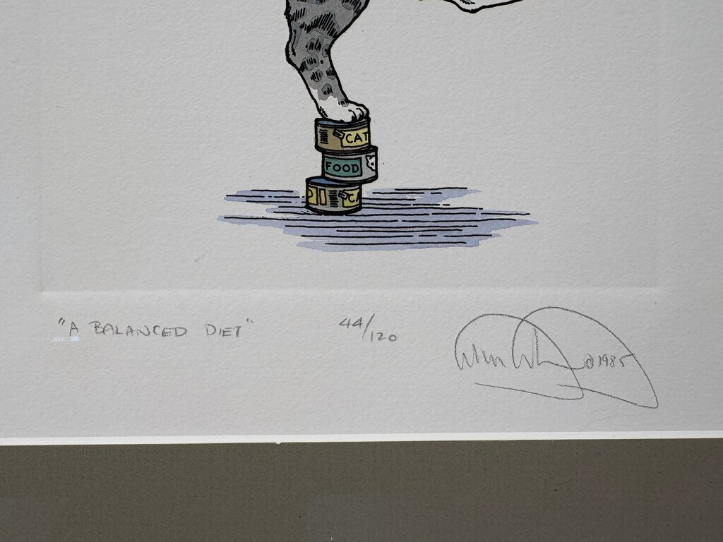 Alicia Austin "A Balanced Diet" #44/120 1985 Rare Colored Litho Signed in Pencil