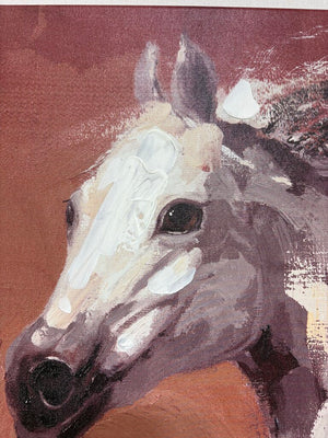 Canvas Decorative Art Running Wild Horse Giclee Hand Accented Print