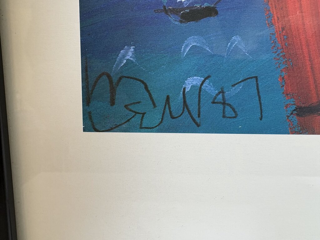 Michael Leu "Fuzzy on G. G. Bridge" Gallery Promotional Serigraph 1987