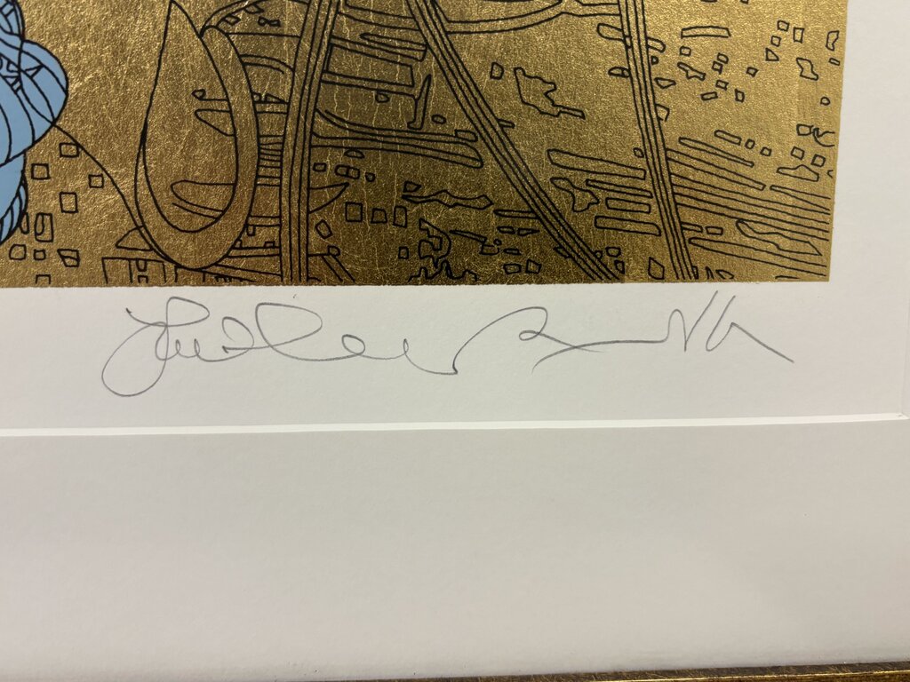 Guillaume Azoulay "The Illustrated Horse" 06' #155/200 Signed Gold Leaf Serigraph