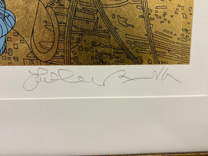 Guillaume Azoulay "The Illustrated Horse" 06' #155/200 Signed Gold Leaf Serigraph