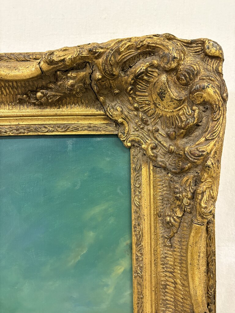 Leon Francoise Comerre "An Eastern Beauty" Orientalist Style Giclee Hand Accented Print in Neo Classical Giltwood Frame