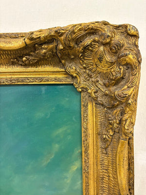 Leon Francoise Comerre "An Eastern Beauty" Orientalist Style Giclee Hand Accented Print in Neo Classical Giltwood Frame