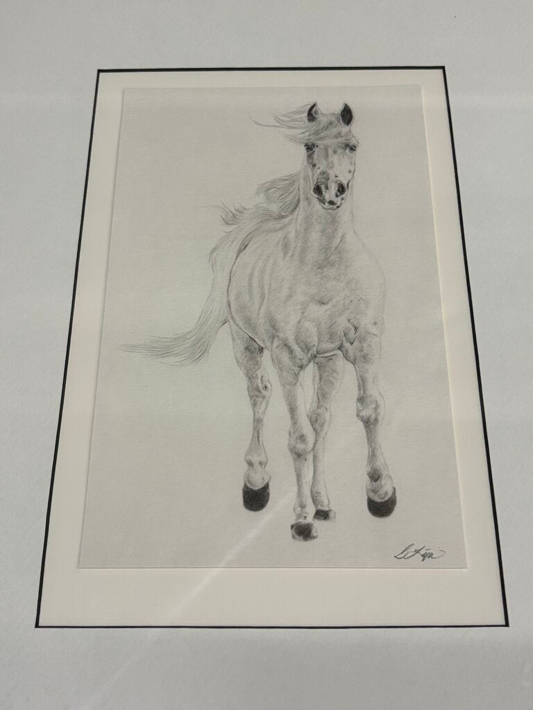 Lydia Kiernan "Study in Movement" Pencil Sketch Litho Print