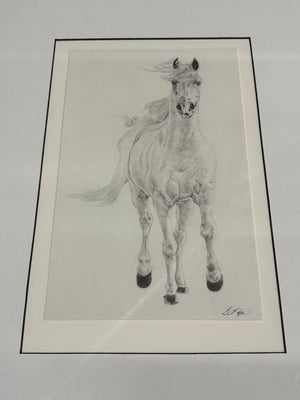 Lydia Kiernan "Study in Movement" Pencil Sketch Litho Print