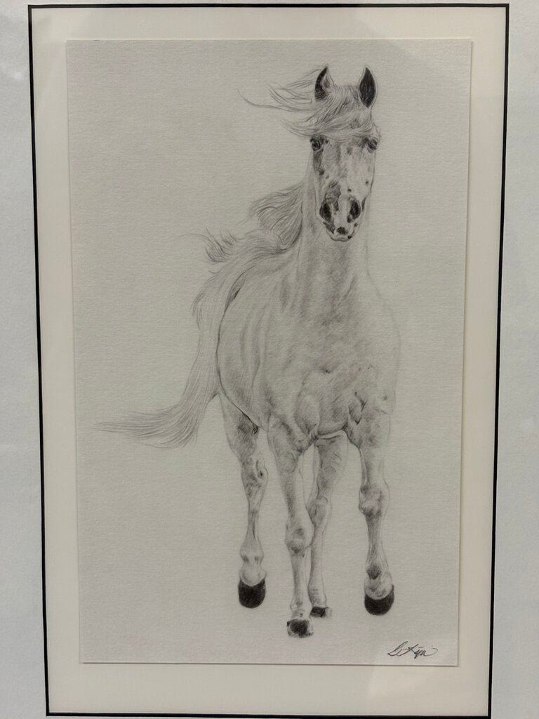 Lydia Kiernan "Study in Movement" Pencil Sketch Litho Print