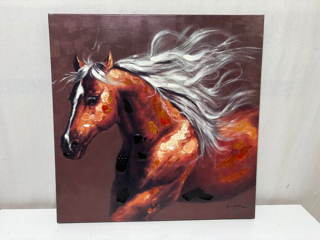 Canvas Art The War Horse Giclee Hand Accented Print