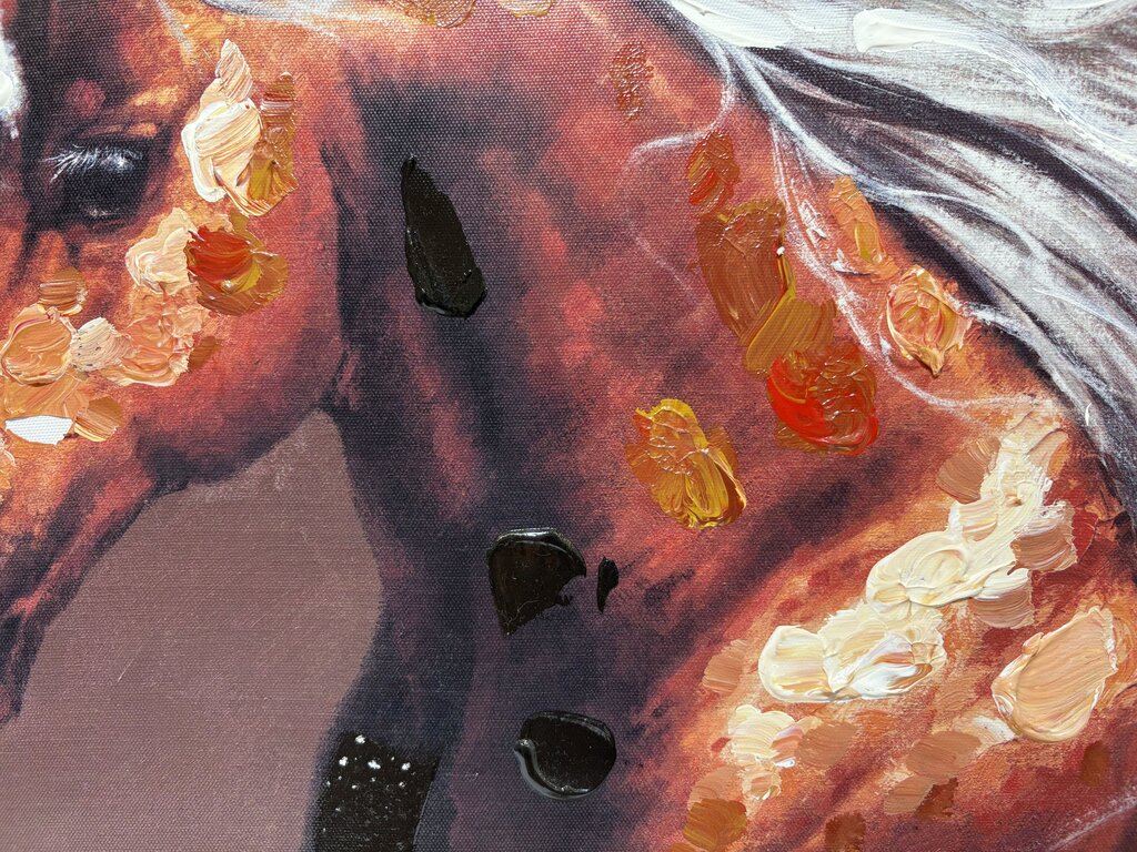 Canvas Art The War Horse Giclee Hand Accented Print