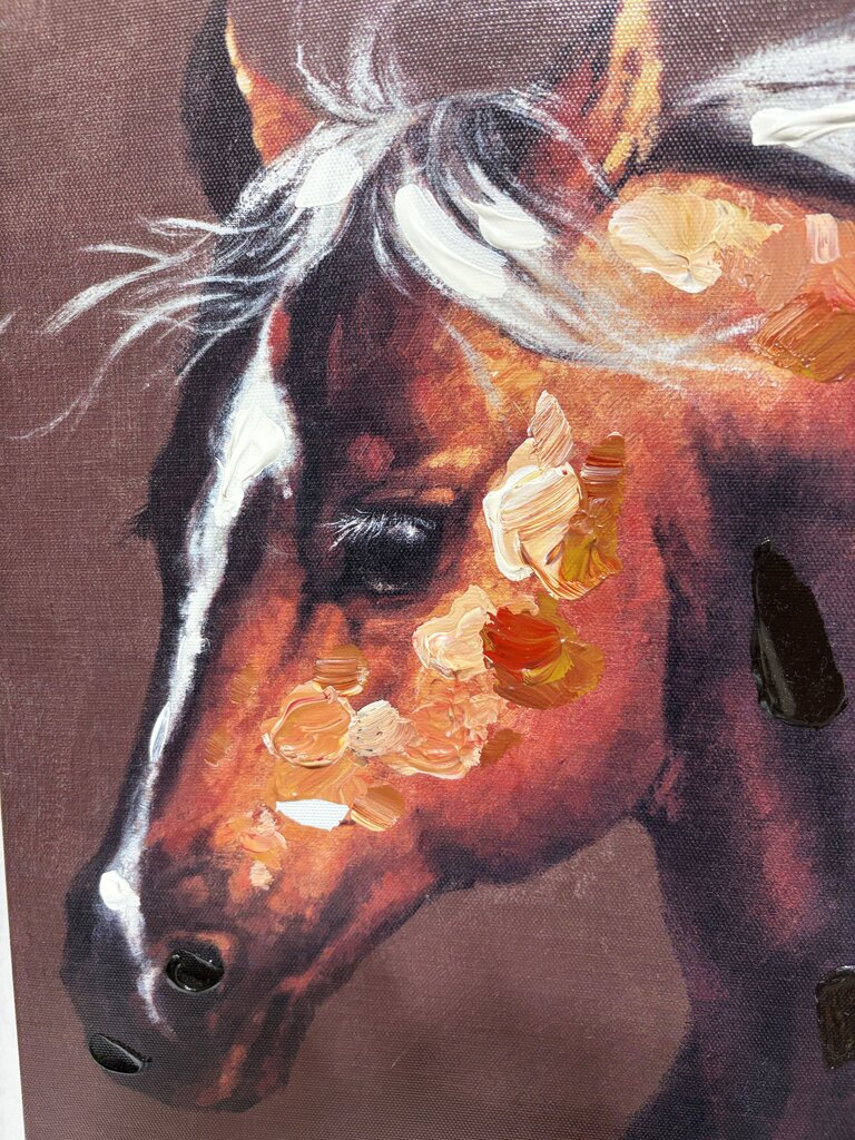 Canvas Art The War Horse Giclee Hand Accented Print
