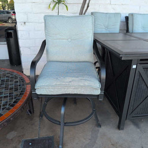 Hightop Slate Topped Patio Table & 4 Chairs w/Cushions