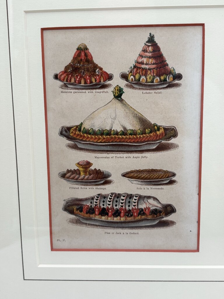 19th C. Mrs. Beeton's Cookery Book Pages "Pt. 11 & Pl. IV" 1861
