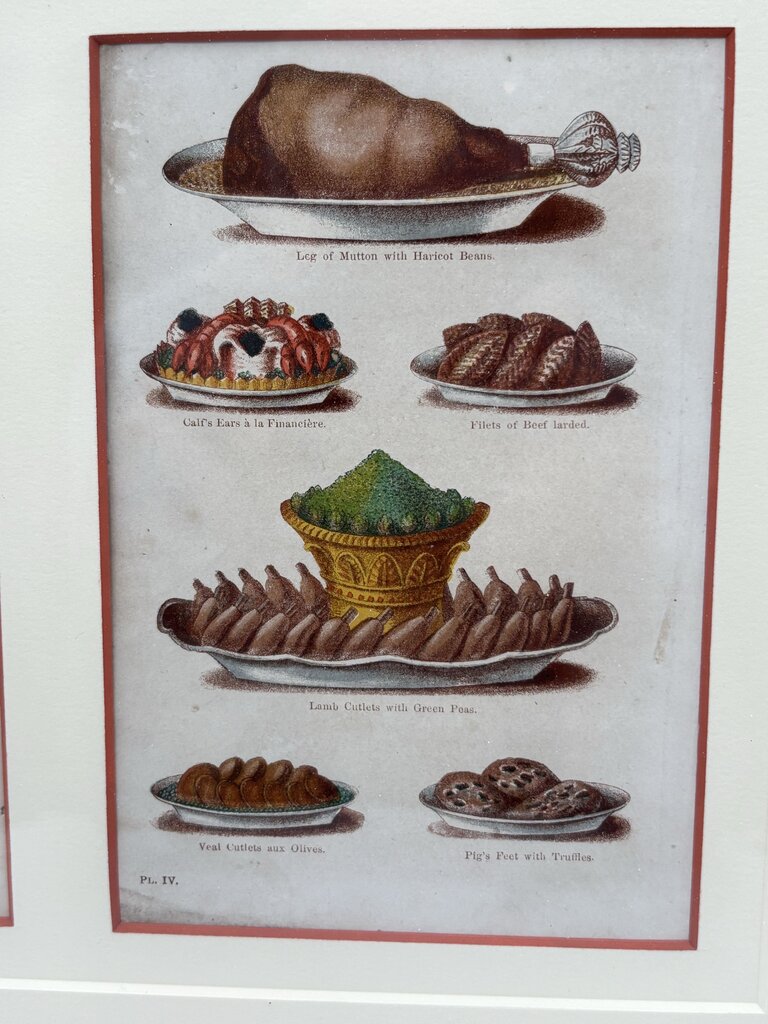 19th C. Mrs. Beeton's Cookery Book Pages "Pt. 11 & Pl. IV" 1861