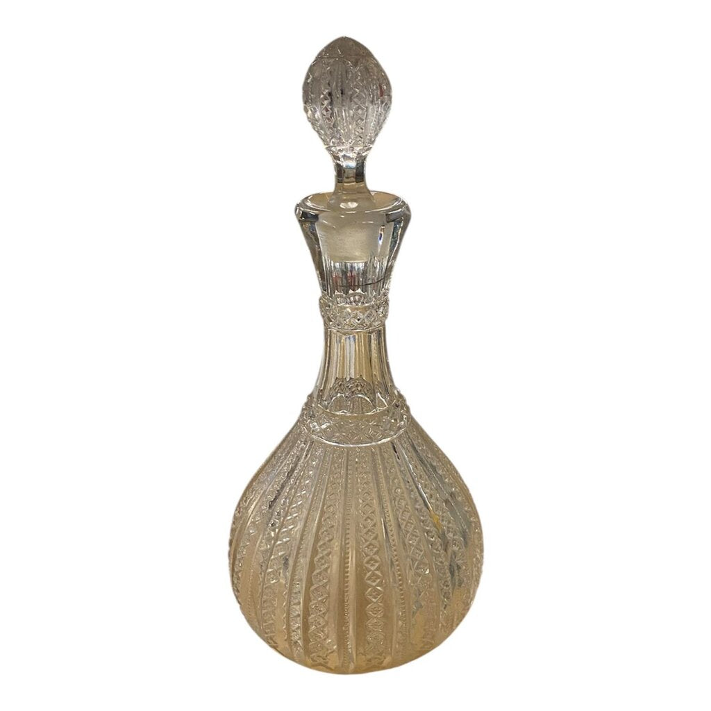Duncan & Miller "Mardi Gras" Pressed Glass Decanter