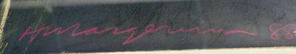 Hugh Margerum "Night" Original Mixed Media on Paper Signed