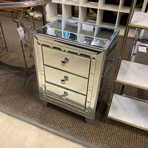 Mirrored Nightstand 19x13.5x27