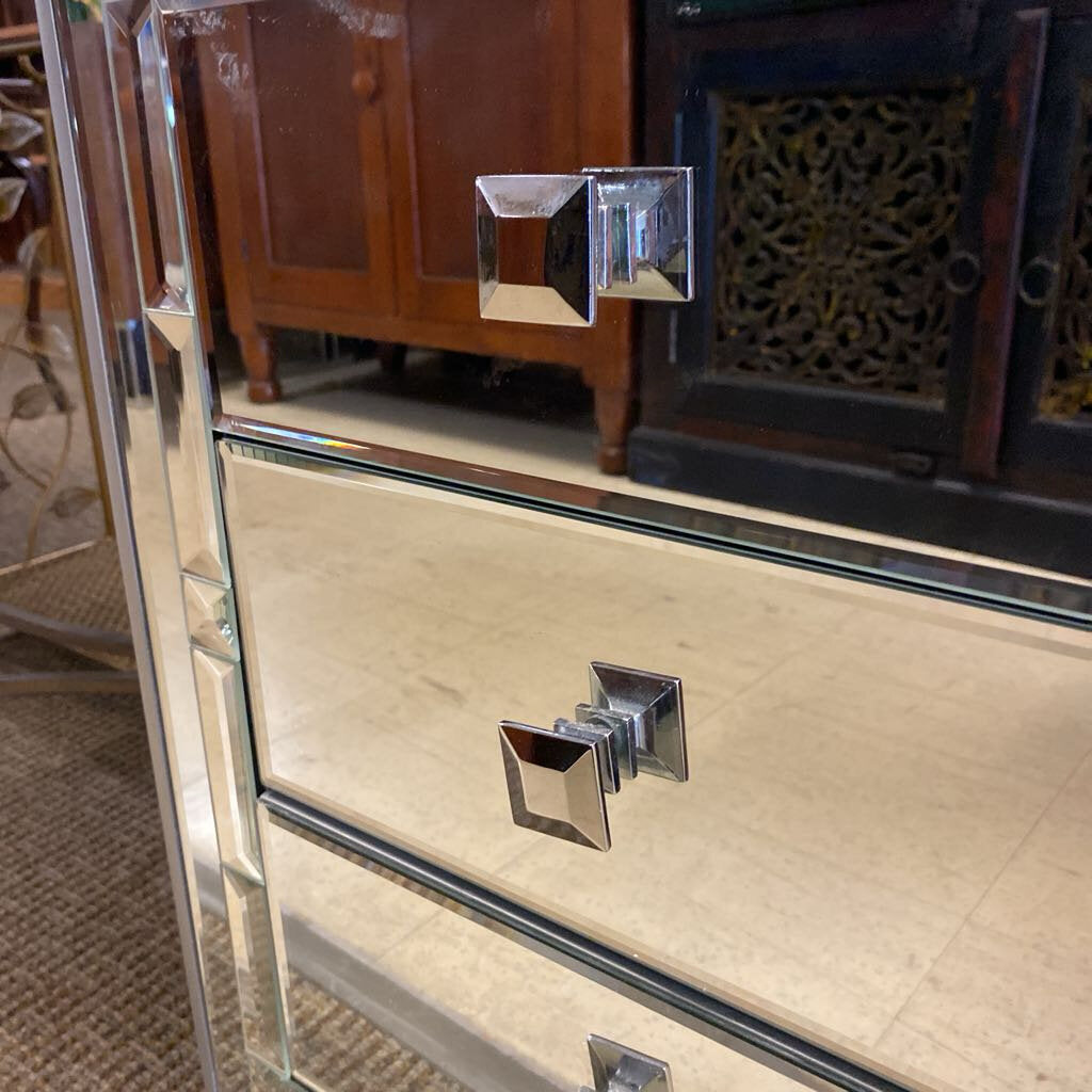 Mirrored Nightstand 19x13.5x27