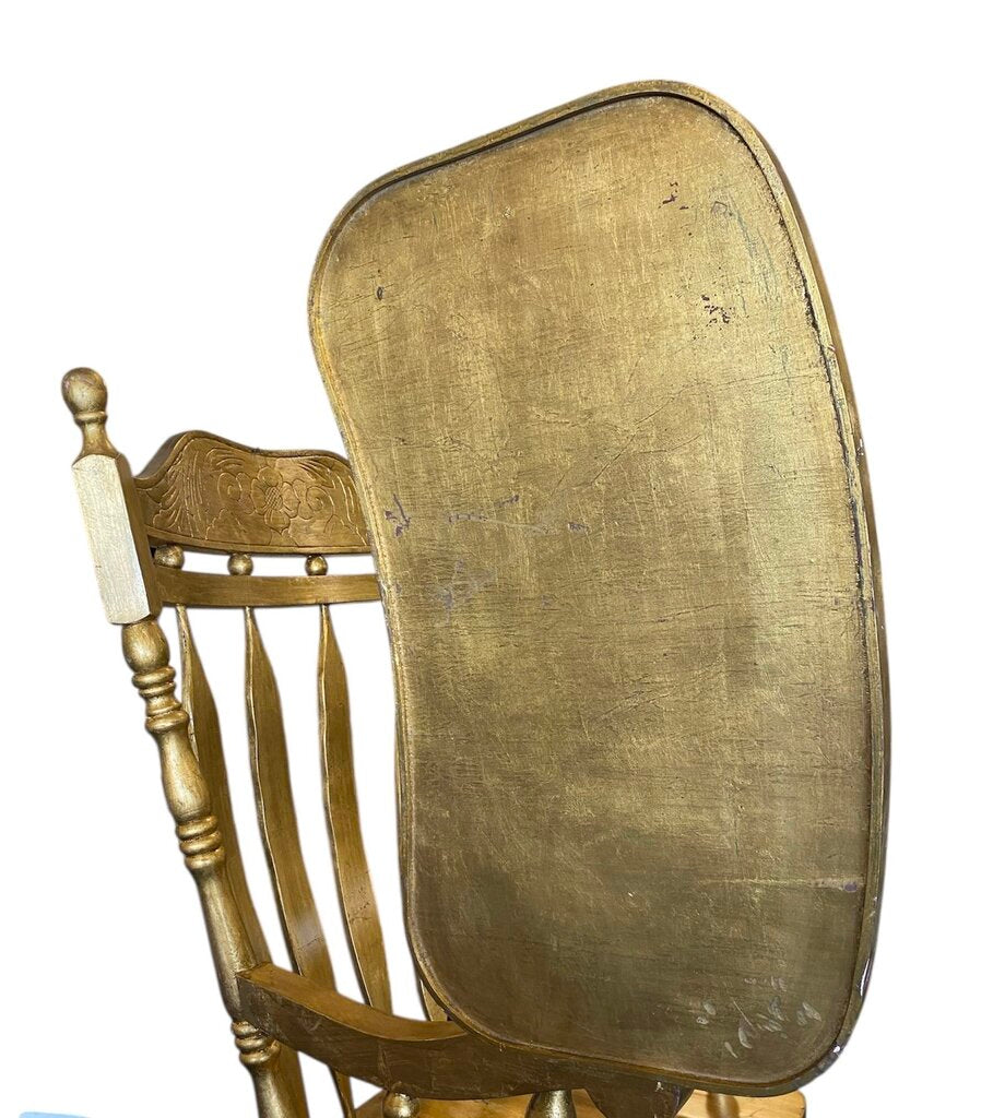 Oversized Gold Painted High Chair 67" H