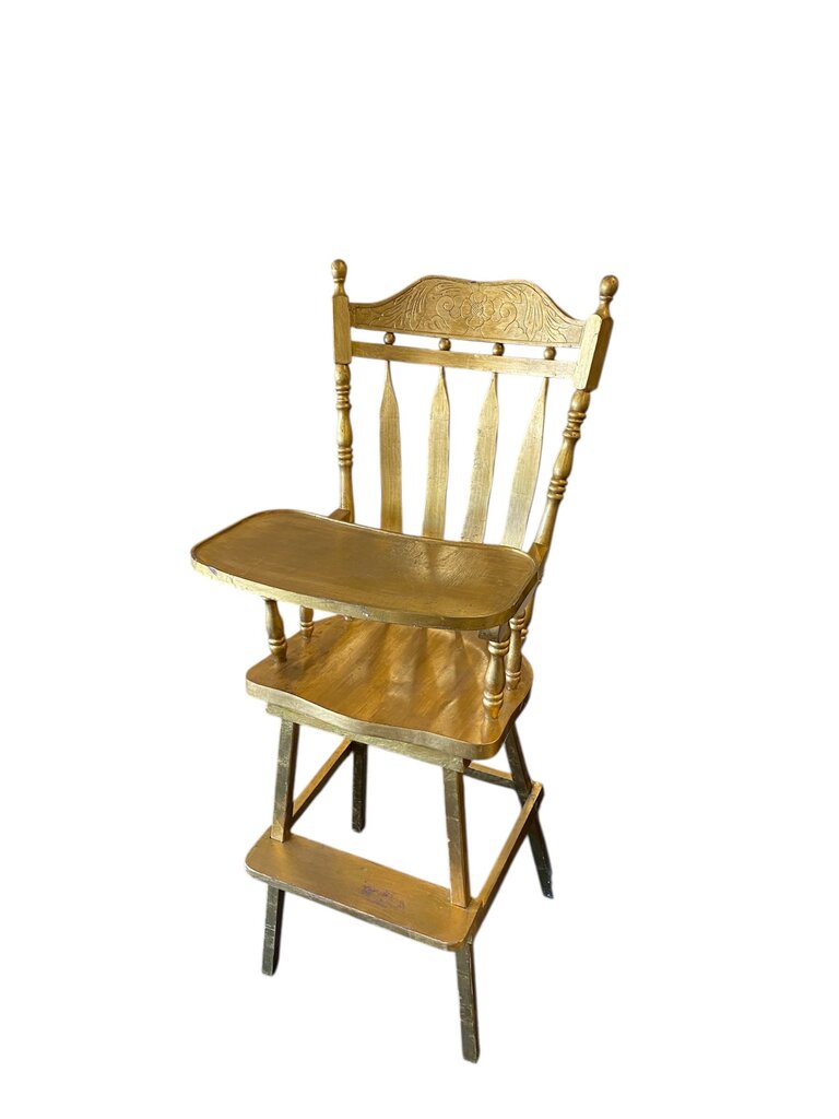Oversized Gold Painted High Chair 67" H