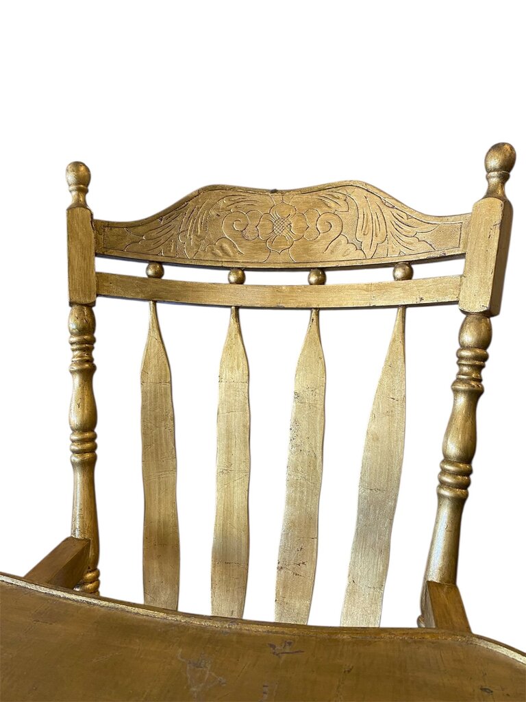 Oversized Gold Painted High Chair 67" H