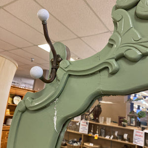 Sage Green Hall Tree w/ Mirror & Storage Seat 24x16x83 by Miss Daisy's Consignment & Auction House