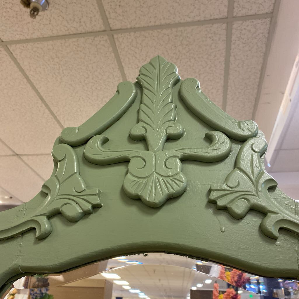 Sage Green Hall Tree w/ Mirror & Storage Seat 24x16x83