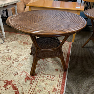 Round Wicker Table 37x30" H