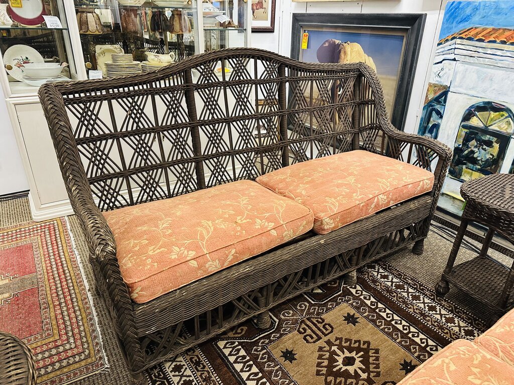Carolina Wicker Sofa Orig $2000 (68" W)