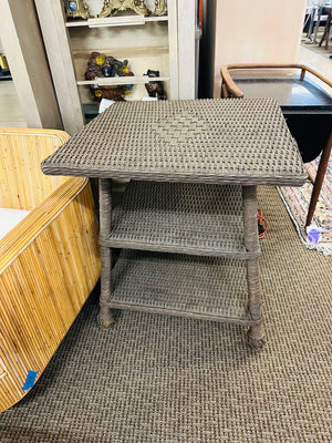 Square Top Wicker Table 26x26x29