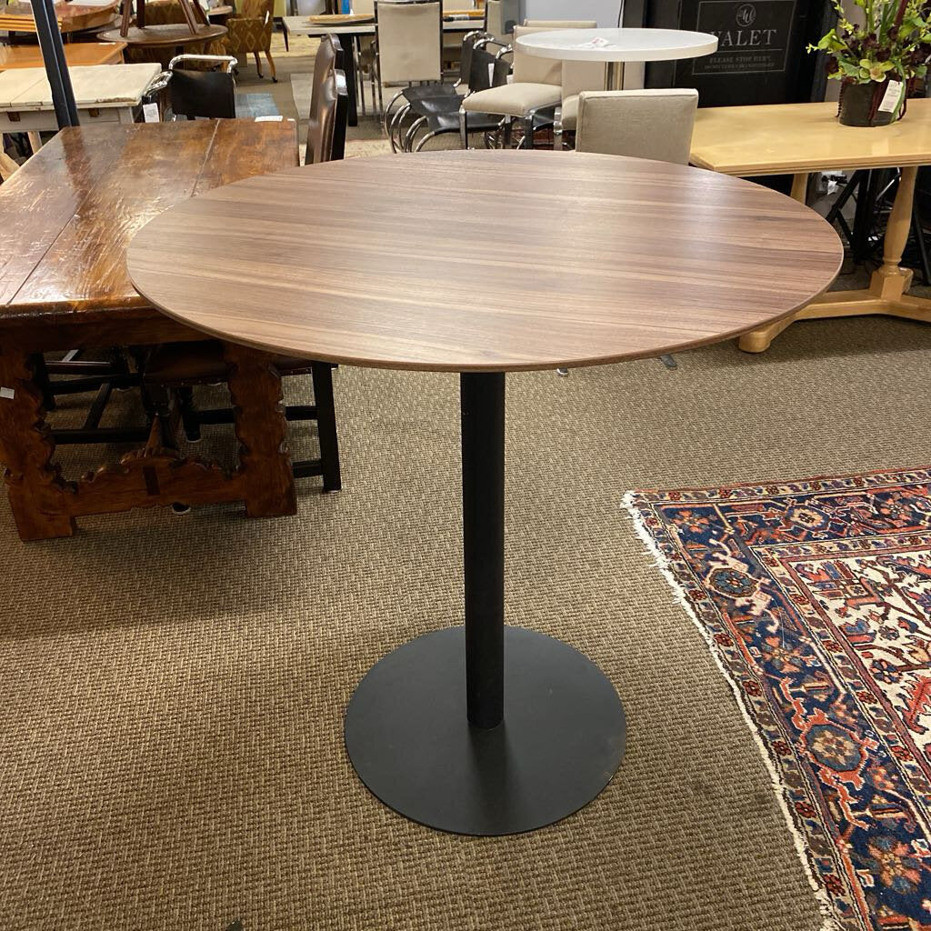 Round Wooden Top Metal Base Dining Table 41x41