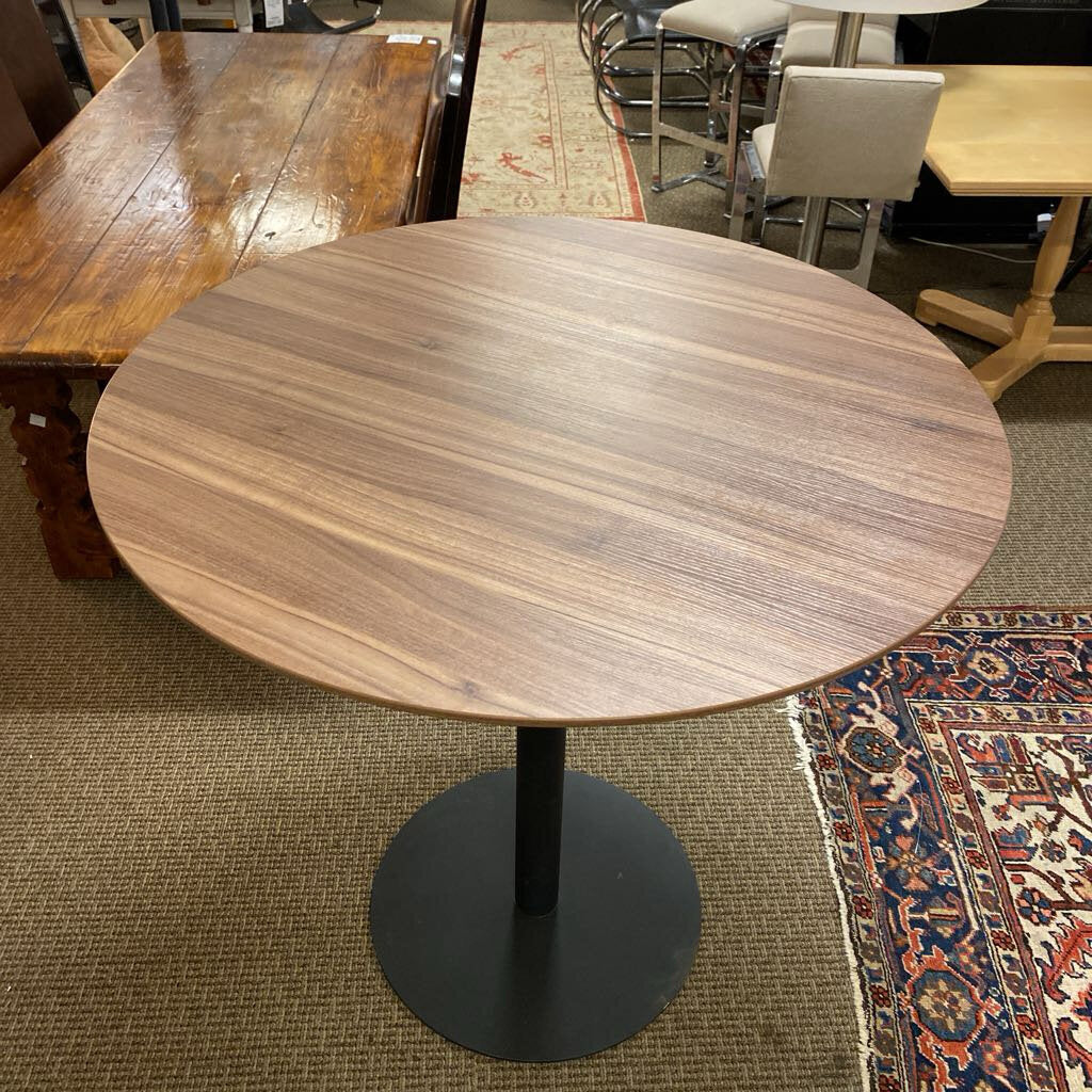 Round Wooden Top Metal Base Dining Table 41x41