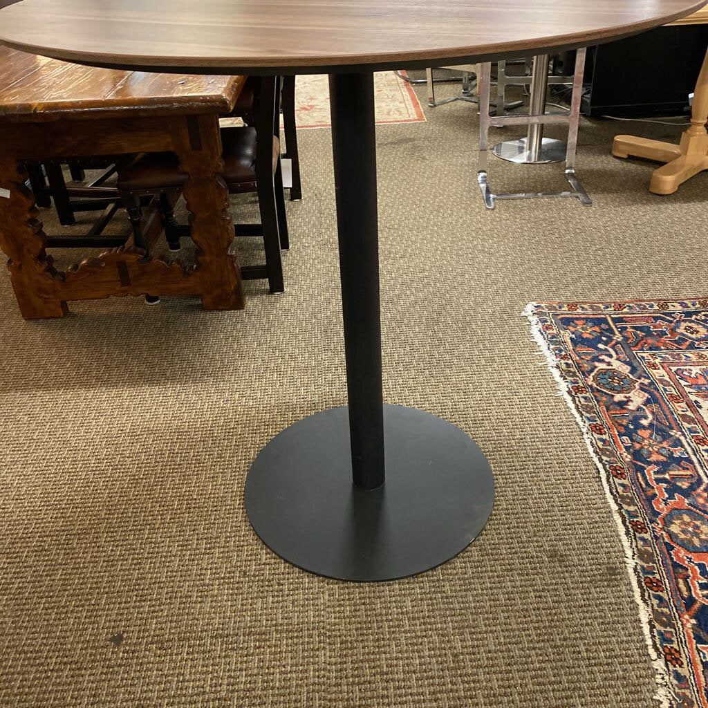 Round Wooden Top Metal Base Dining Table 41x41