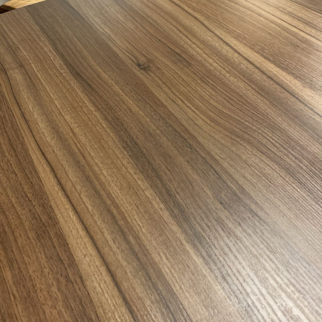Round Wooden Top Metal Base Dining Table 41x41