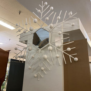 Metal Snowflake Decorative Mirror 38"