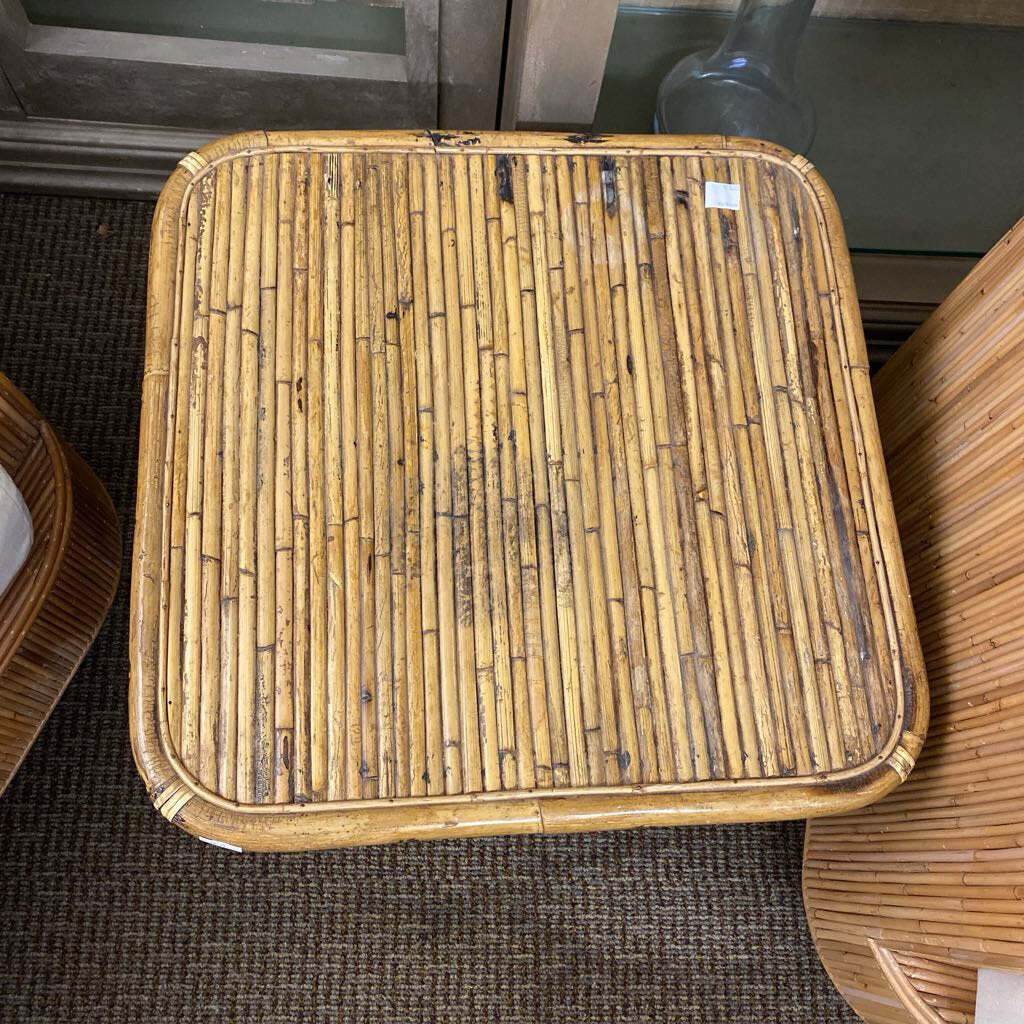 Rattan Accent Table 24x24x15