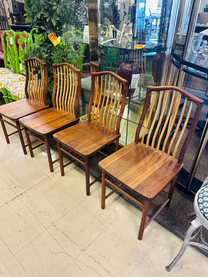 Danish Teak Mid-Century Dining Chairs ( set of 4)